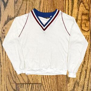 Vintage 60’s Famous Barr St. Louis Terry Cloth V Neck Sweater